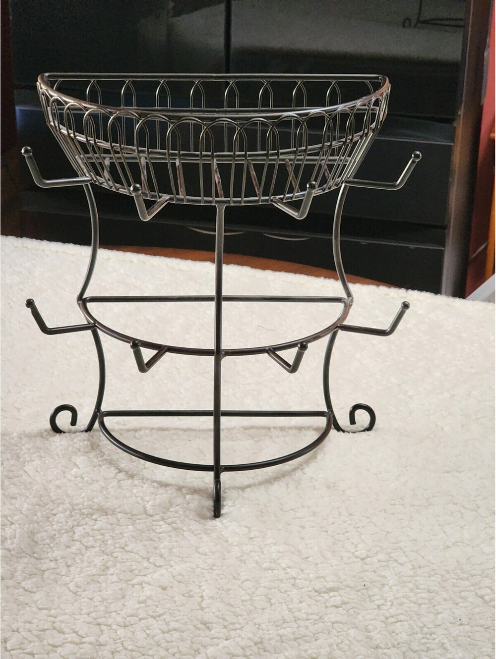 K Cup Coffee Pod Coffee Cup Holder 8cup Countertop Display Black Metal 14"x 12"